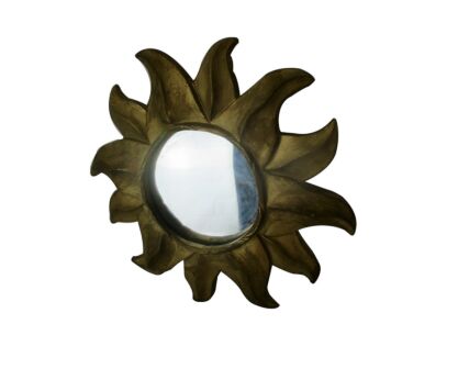 Sunburst Starburst Wall Convex Glass Mirror Mid Century Modernist Resin Pop Art