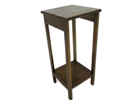 Barn Country Style 2 Tier Pedestal Table Plant Bonsai Stand Side Table 70s 22.83"