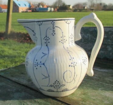 Small Antique Vintage Boch Copenhague Kopenhagen Milk Jar Brown Mark