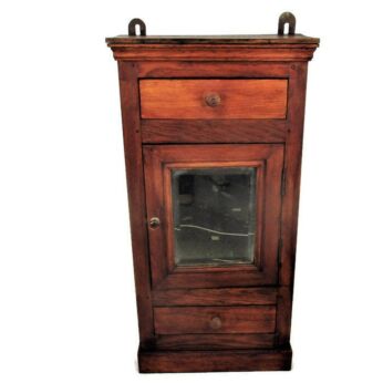Gorgeous XL Art Deco Kitchen Apothecary Medicine Wall Bathroom Cabinet Oak Beveled Glass Mirror