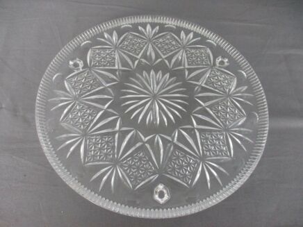 Vintage Cake stand Plate Crystal Germany Annahütte Castel Gmbh
