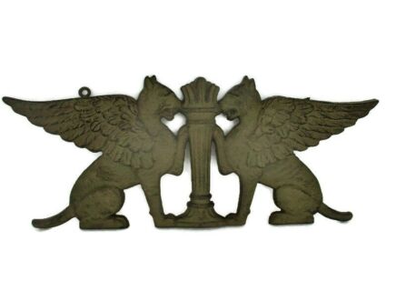 Gothic Sphinx Dragons Antique Cast Iron Trim Reclaimed Hardware Architectural