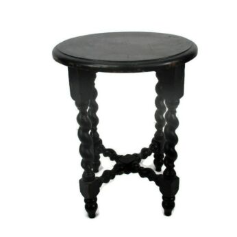 Barley Twist Wood Side Occasional Wine Coffee Table Pedestal Plant Stand 16.73"