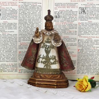 Antique Statue Infant of Prague Infant Jesus Santo Nino Collector Gorgeous HTF