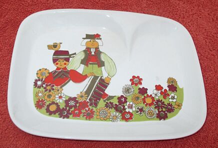 Juri Design Folklore Norway Figgio Flint Serving Dish Vintage Retro Scandinavian