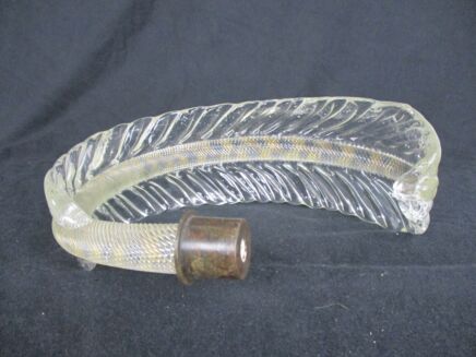 L Venetian Murano Chandelier Part Hand Blown Glass Feather reclaimed Replacement