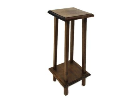 Two Tier Side Wine Table Pedestal Plant Stand Barn Country Farmhouse style