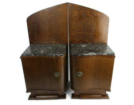 Pair Couple Antique Night stands End tables Dresser 20s 30s Vanity Cabinets