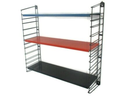 Mid Century Modern Wall Shelving Unit Shelf Design Tomado Marked Dutch Retro