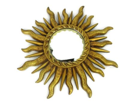 Sunburst Starburst Wall Glass Mirror Mid Century Modernist Resin Pop Art