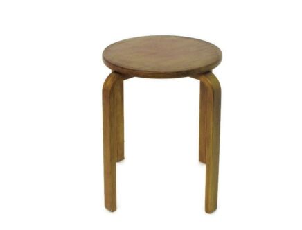 Mid Century Modernist stool Chair Funky French Retro Wood Extremely rare HTF Arne Jacobsen style