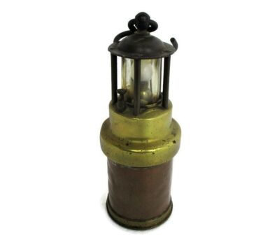 Vintage Industrial Miners Oil Lamp Hanging Lantern Steampunk
