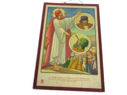 Antique Religious Cardboard Print Chromolith Charity Speybrouck Goffart