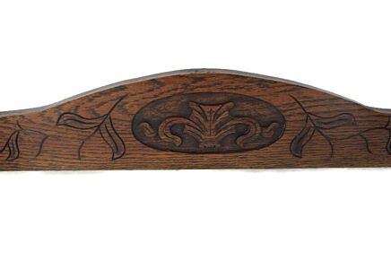 Lovely Hand Carved Wood Pediment Ornate Over door Architectural Oak Reclaimed