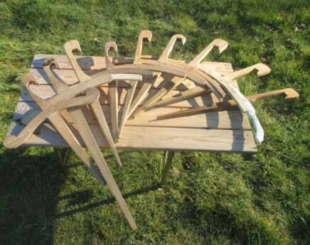 Antique Primitive Solid Wood 10 Garment Hangers Coat Suit Clothes