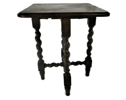 Small Barley Twist Wooden Nesting  Side Occasional Table Barn Country Style Mid Century