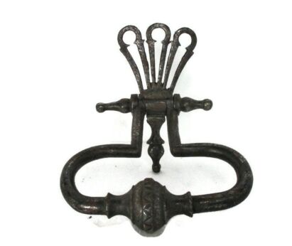 Art Nouveau Deco Door Knocker Wrought Iron Ring Architectural Reclaimed