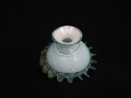 Venetian Murano Chandelier Part Azzurro Blue Middle Shade Part Glass Reclaimed