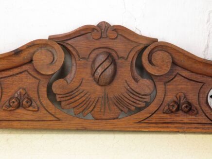 Vintage Gorgeous Hand Carved Wooden Pediment Overdoor Ornamental Architectural