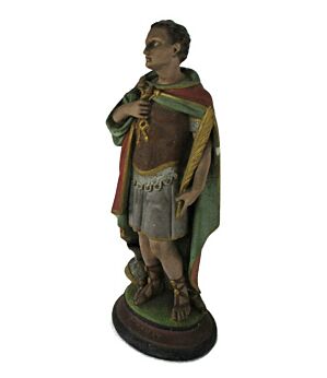 Saint Donatus of Muenstereifel Plaster Statue Roman Soldier Collector HTF 12.59"