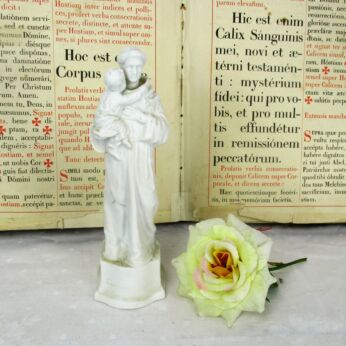 Antique Porcelain Bisque Saint Anthony Padua Statue Finder Lost Articles 7.48"