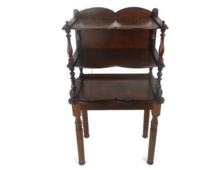 Pedestal Display Side Table Plant Stand Italian Wood Vintage Display Etagère