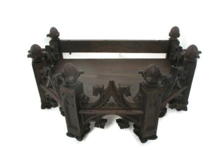 Gothic Large Hand Carved Wooden Wall Hall Console table Ornate Stunning WOW