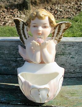Vintage Holy Water Font Angel Wall Hanging Sweet