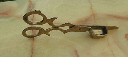 Antique Brass Candle Snuffer Wick Trimmer Scissors