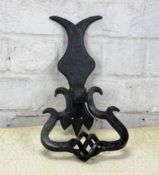 Door Knocker Wrought Iron Ring Architectural Reclaimed Antique Vintage 12.99"