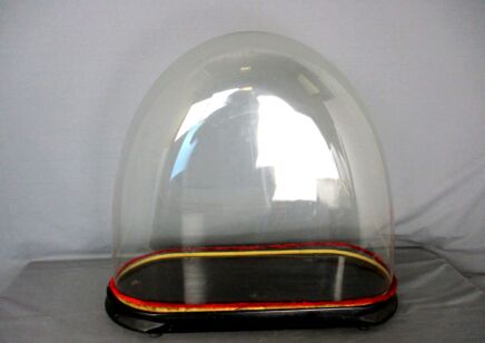 Antique Victorian Oval Hand Blown Glass Globe Dome Doll Clock 17.91" H 20.86"!!