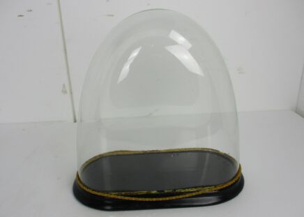 Antique Victorian Oval Hand Blown Glass Globe Dome Doll Clock 17.12" H 17.71"!!
