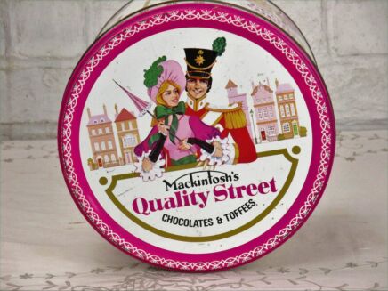 Vintage Mackintosh Quality Street Tin Box Chocolate Toffee container Decoration