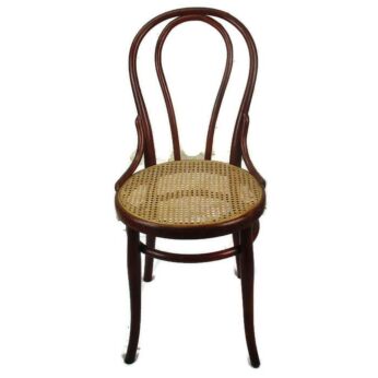 Bentwood Vintage Thonet Chair Bistro Ice Cream Parlor Rush Cane Seating