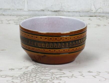Cute Brown Vintage Mid Century Italian Ceramic Bowl Dish Bitossi Style