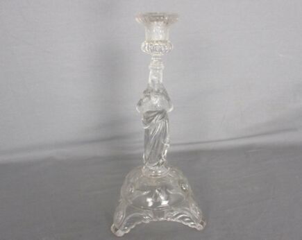 Art Glass Vintage Candle Holder Ornate Jesus Christ Holy Heart Sacred Heart lovely