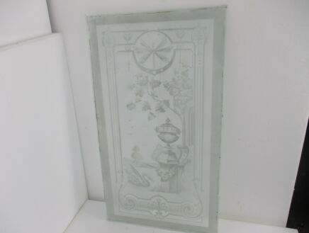Antique Reclaimed French Stained  Glass Panel Doors Victorian Architectural