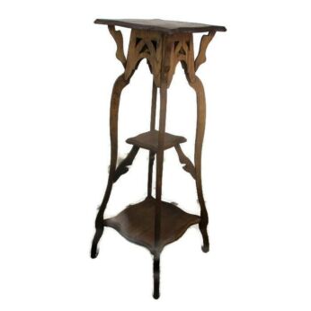 XL Art Nouveau Deco Ornate 3 Tier Pedestal Table Plant Stand Side Table 42.91"