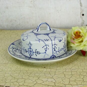 copenhague Motif Blue white Butter Dish Cheese Dish AMC Belgium