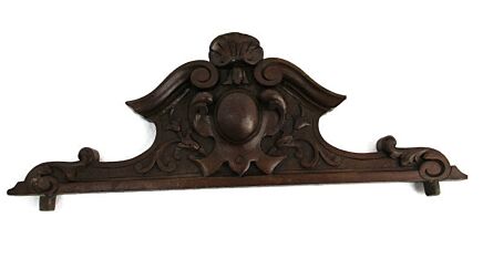 Carved Wooden Pediment Medallion Over door Architectural Antique Gorgeous