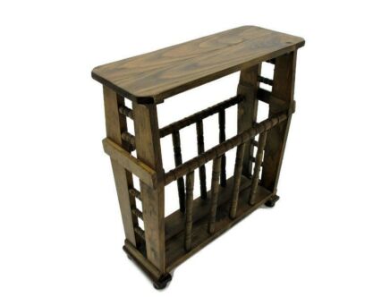 Bamboo Style Tiki Style Magazine Newspaper Basket Rack Box 70s