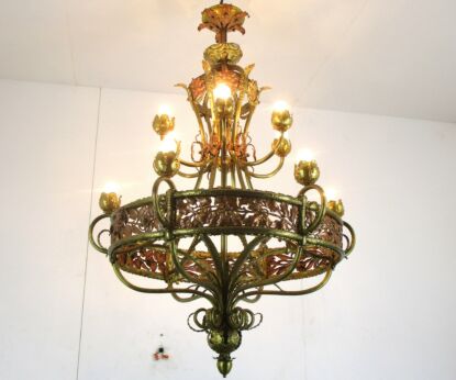 Unique Hand Made Brass Chandelier Designer Verlinden 12 Lights Exquisite Antique