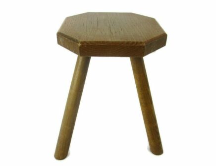 Old Milk Milking Stool Farmhouse Country Barn Style Side Display Table Pedestal Plant Stand Authentic