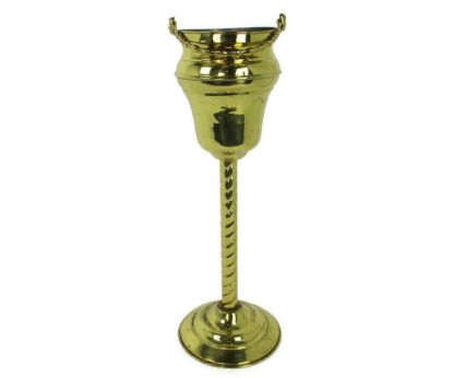 Standing Floor Planter Planter Flower stand Pedestal Jardiniere Figurine  Heads Twisted Stem