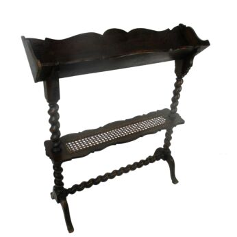 Barley Twist Wooden Book shelve Stand Storage Sewing Box Edwardian WOW