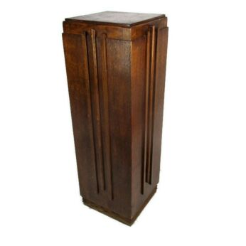 Art Deco Church Pedestal Wooden Pulpit Lectern Antique