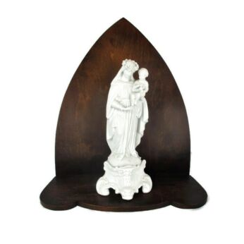 hand Carved Wooden Chapel Niche for Statue Standing Lovely