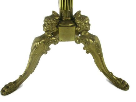 Vintage Brass Hall Tree Coat Hat Rack Stand Hollywood regency Mermaids WOW Caryatids