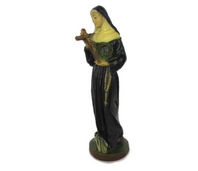 Small Statue St Saint Rita of Cascia Resin Patroness Impossible Causes 9.05"