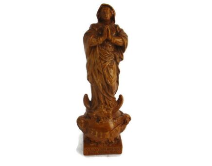 Our Lady of Bystant of Assistance Madonna Statue Plaster Virgin Mary Collector